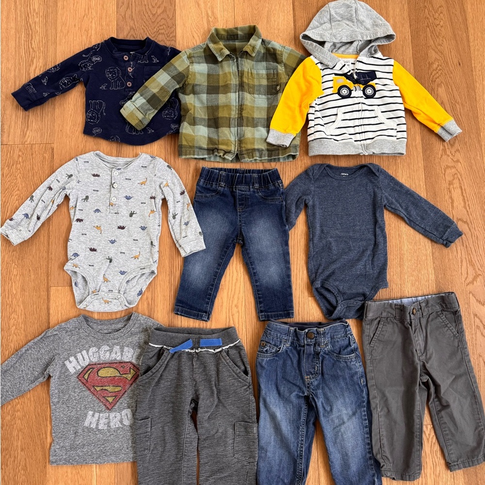 Baby boy Clothing Bundle size 12 months- Various Brands
